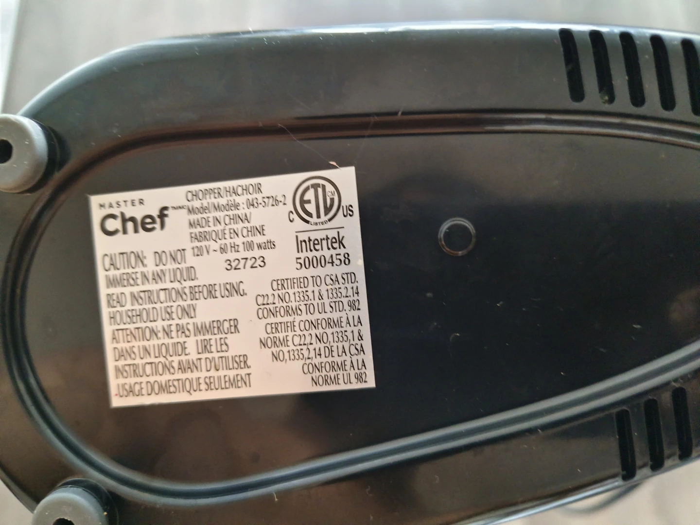 Master Chef Black Food Chopper - photo 4