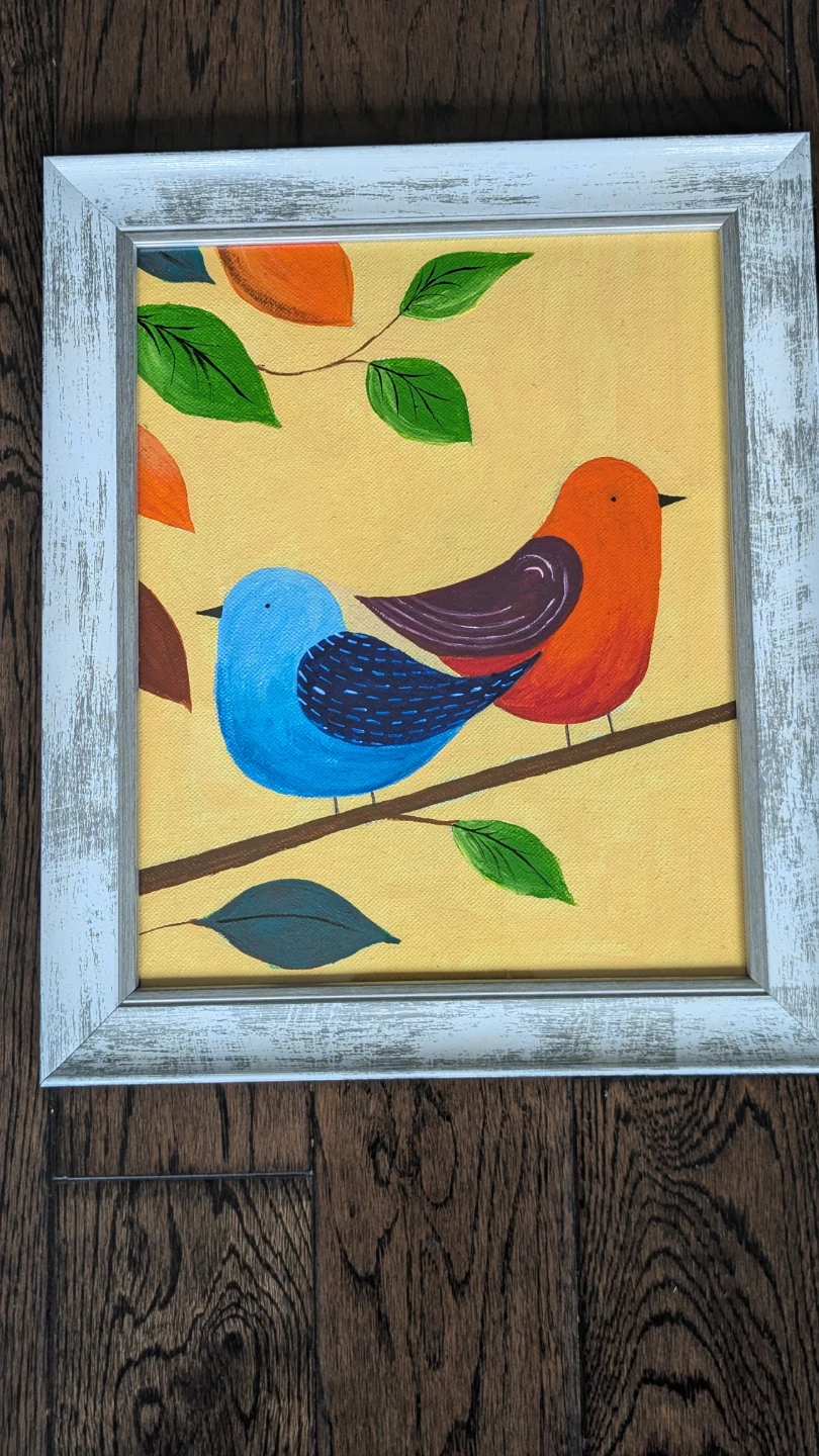 Set of 4 Framed Art Prints - Floral, Birds, and Butterfly - photo 5
