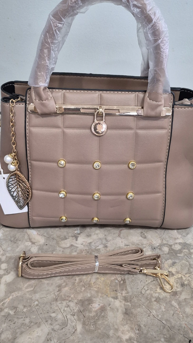 Women's Quilted Handbag with Rhinestones - photo 2