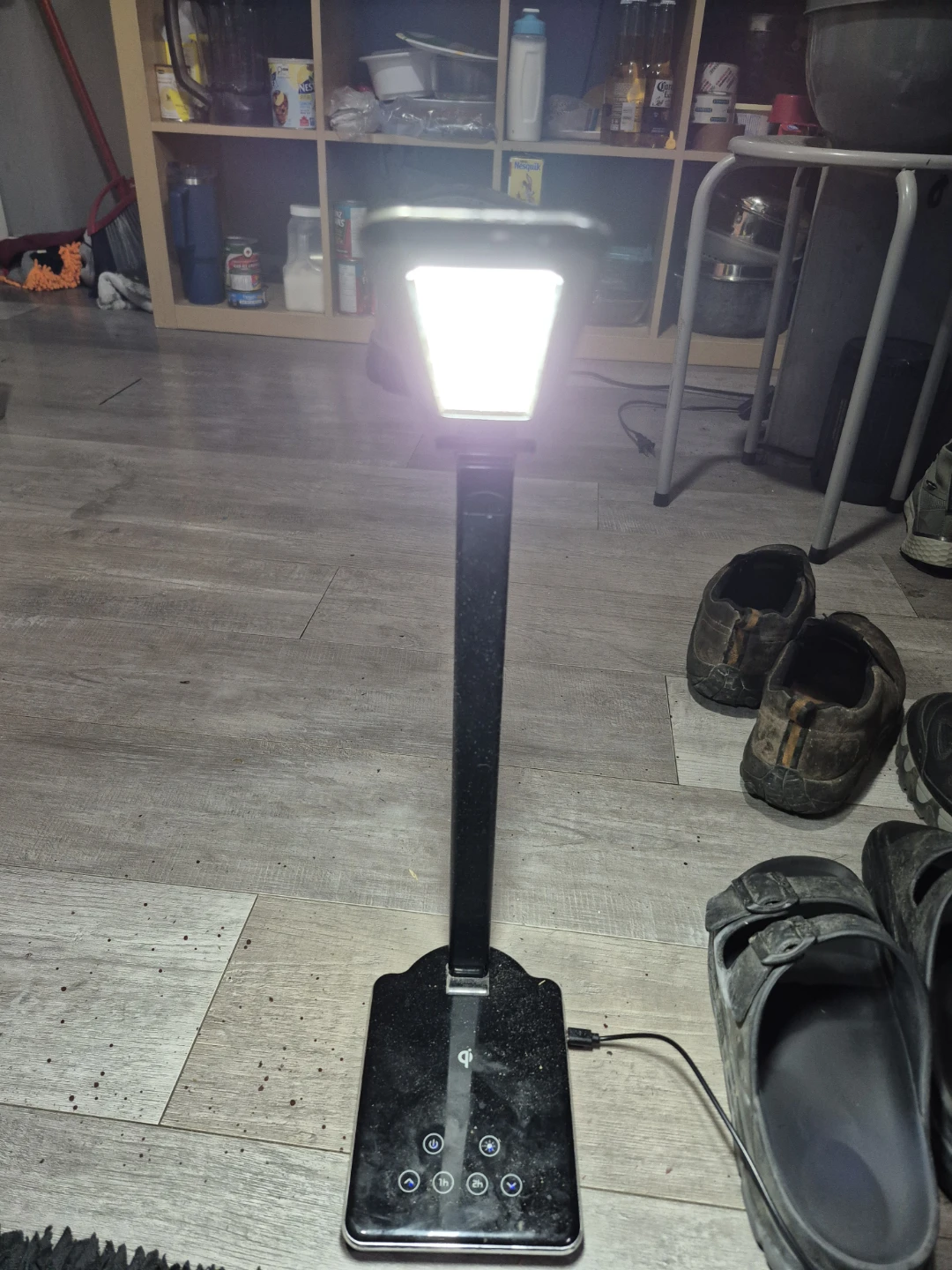 Black LED Desk Lamp with Wireless Charging Base