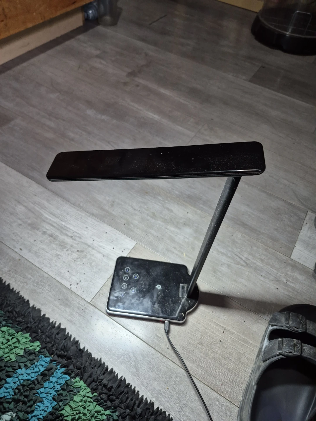 Black LED Desk Lamp with Wireless Charging Base - photo 2