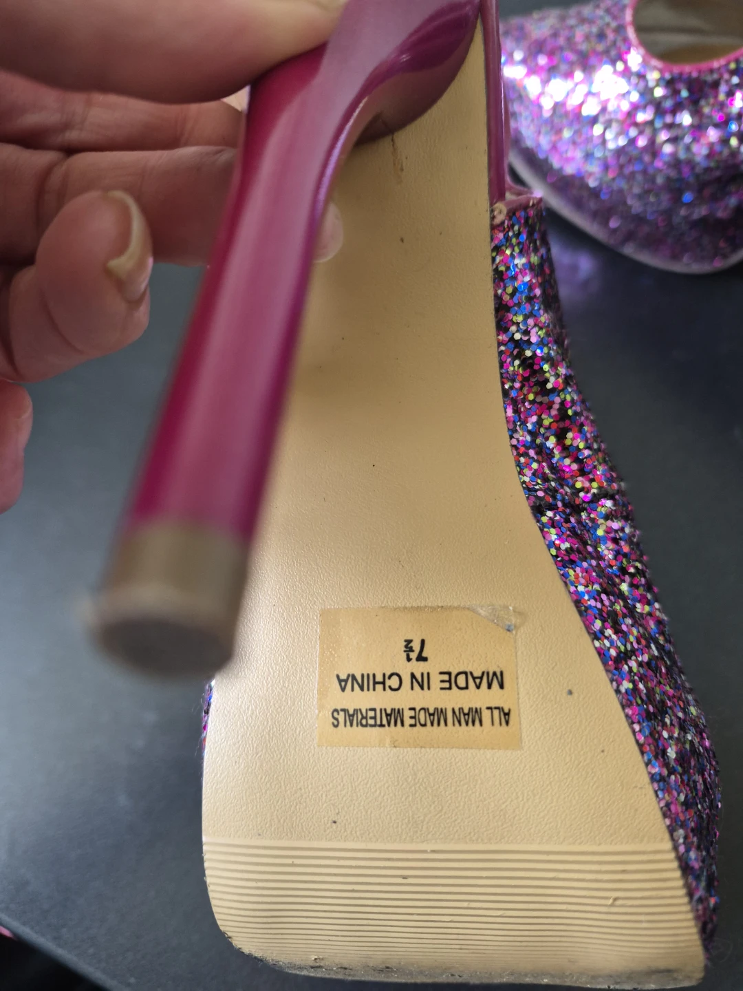 Fahrenheit Women's Glitter Slingback Heels Size 7.5 - photo 3