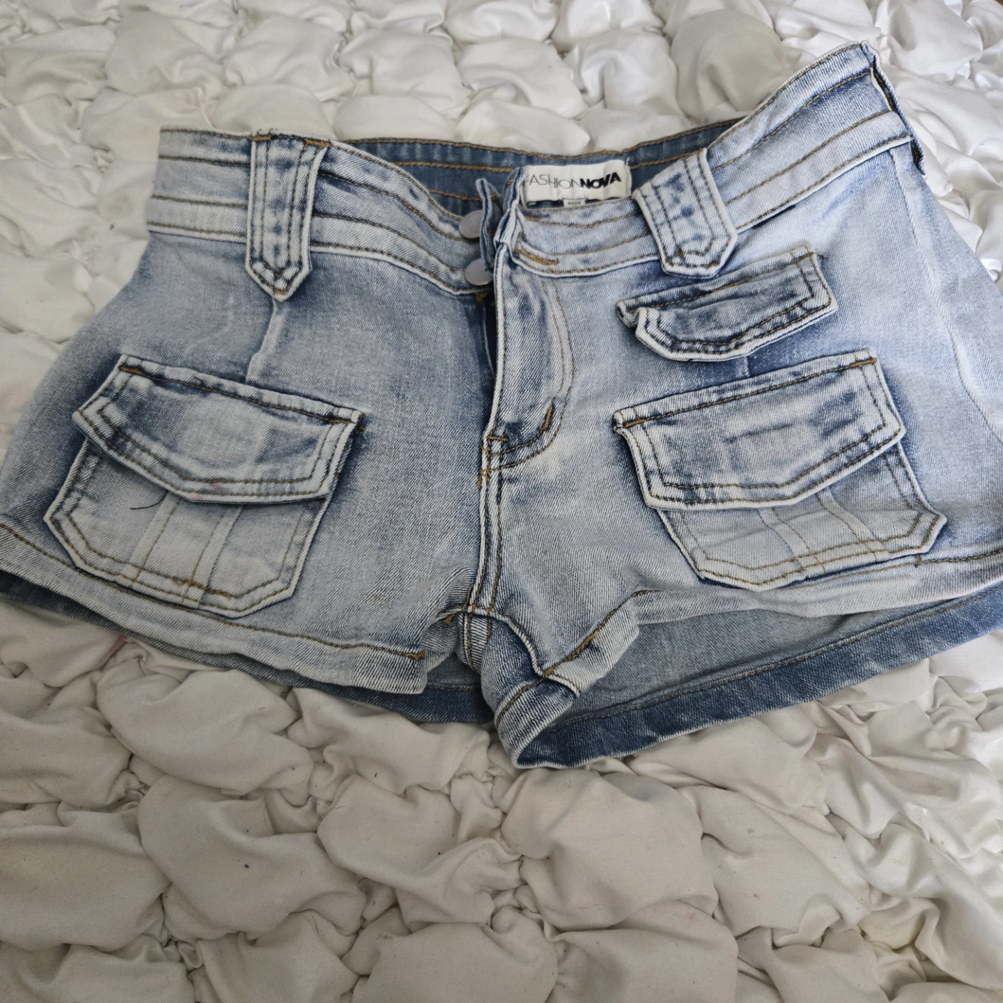 Fashion Nova Denim Cargo Shorts