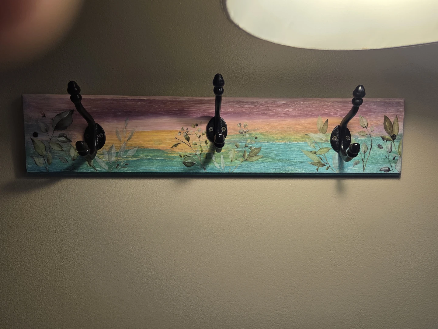 Decorative Wall Coat Rack with 3 Hooks - photo 2