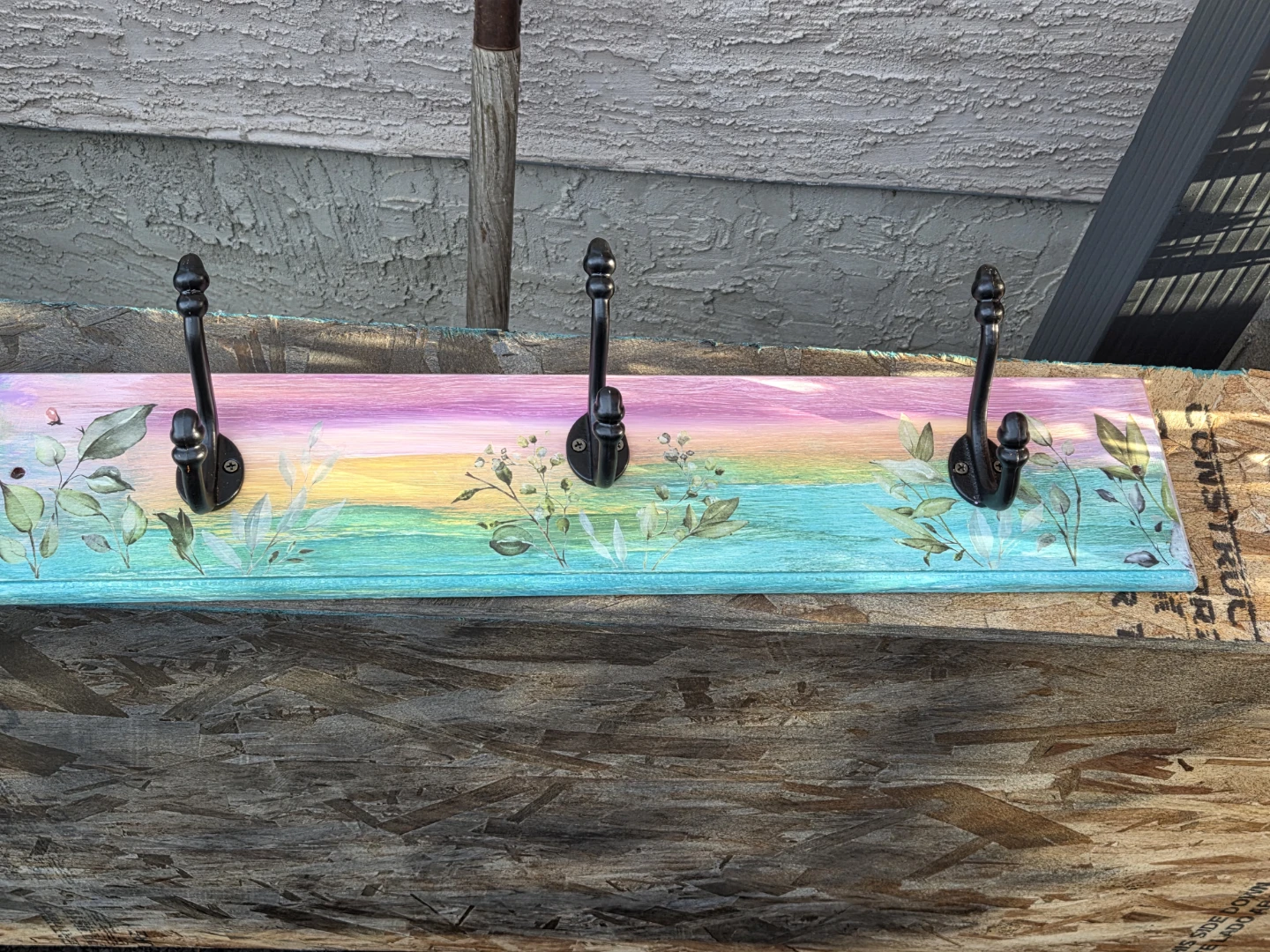 Decorative Wall Coat Rack with 3 Hooks - photo 3