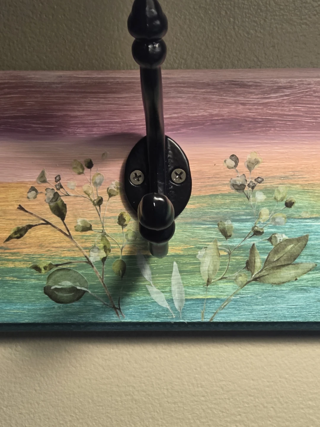 Decorative Wall Coat Rack with 3 Hooks - photo 4