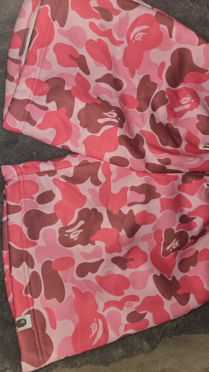 A Bathing Ape Pink and Red Camo Shorts - photo 3