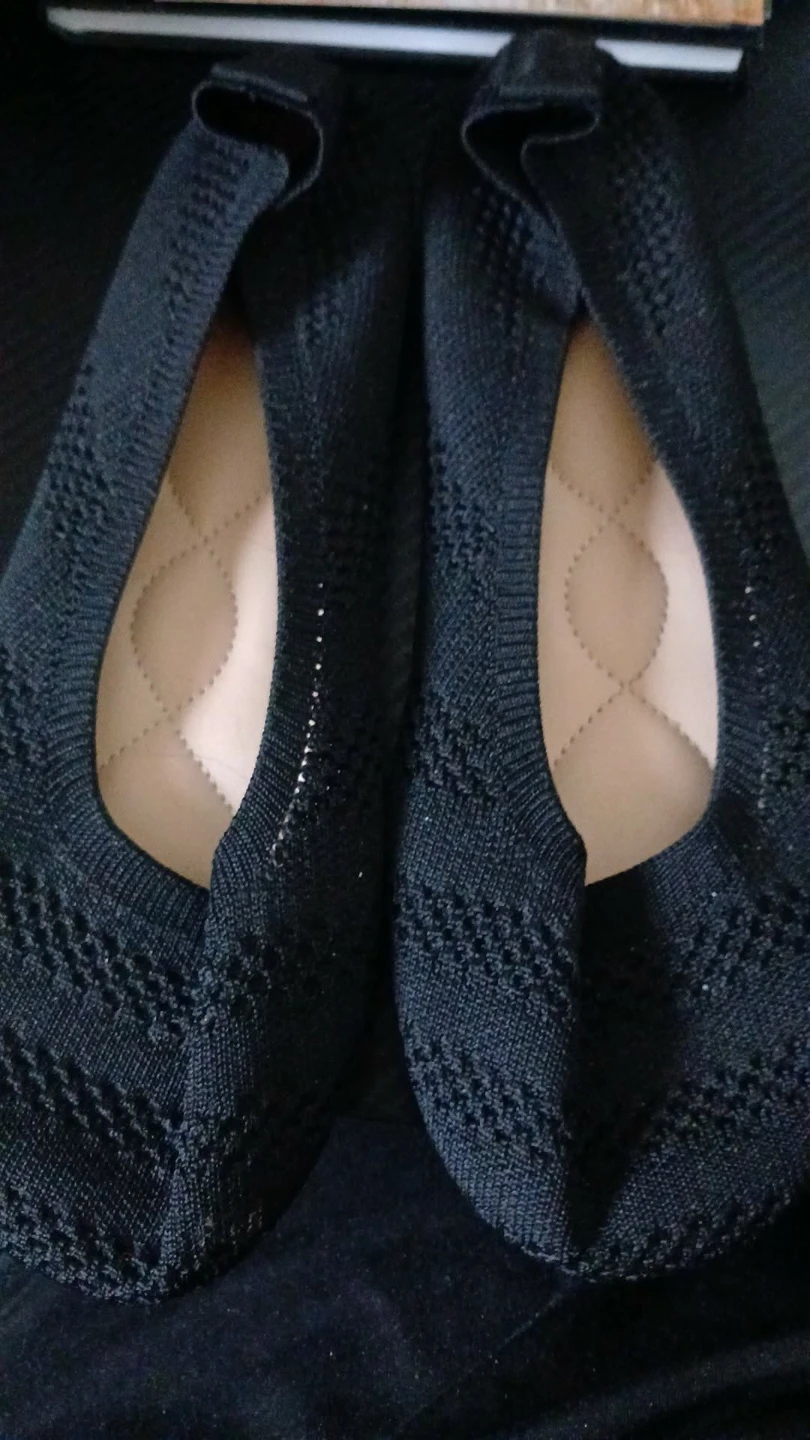 Black Knit Ballet Flats size 9