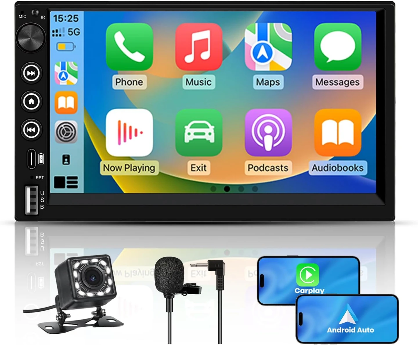 Car Stereo with CarPlay, Android Auto, and Backup Camera