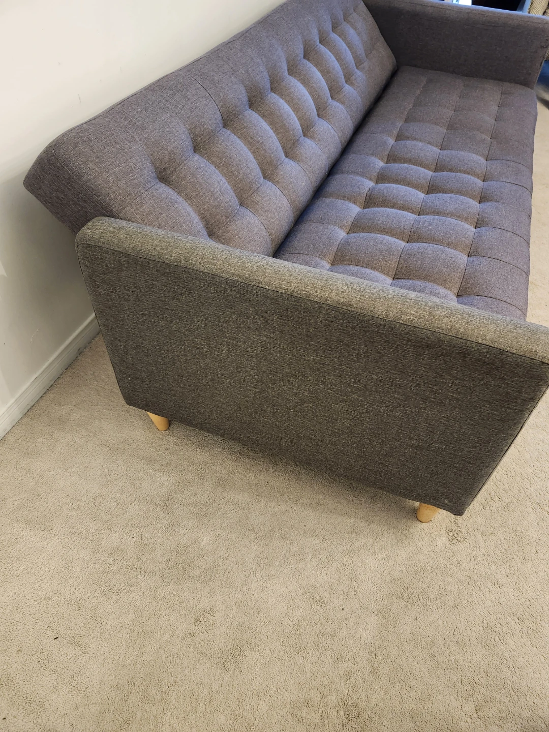 Grey Tufted Sofa Bed
