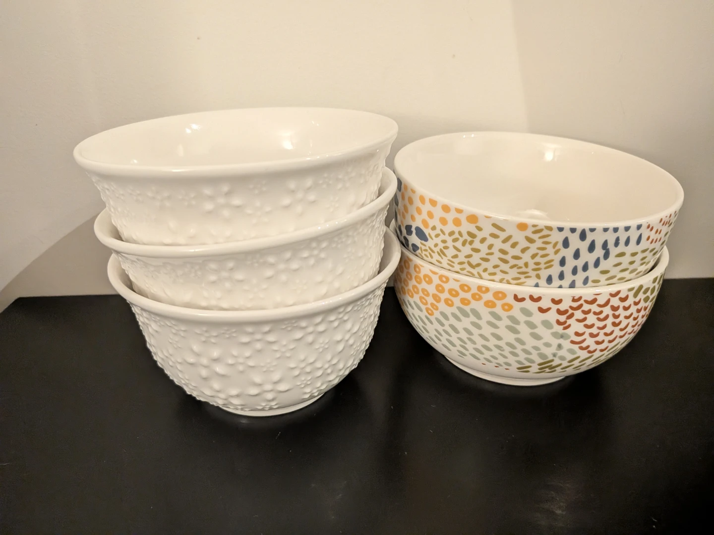 Set of 6 Ceramic Bowls with Stand - photo 2