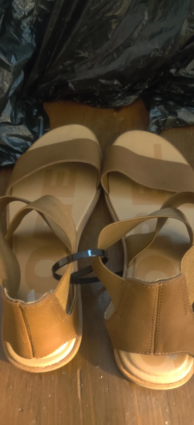 Sorel Women's Tan Elastic Strappy Wedge Sandals