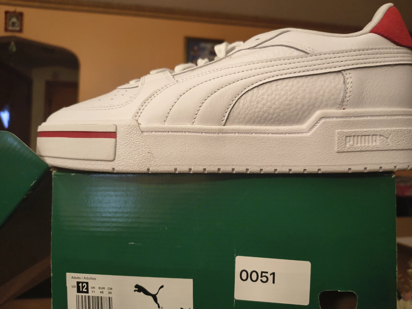 Puma CA Pro Heritage White/Red Men's Sneakers Size 12