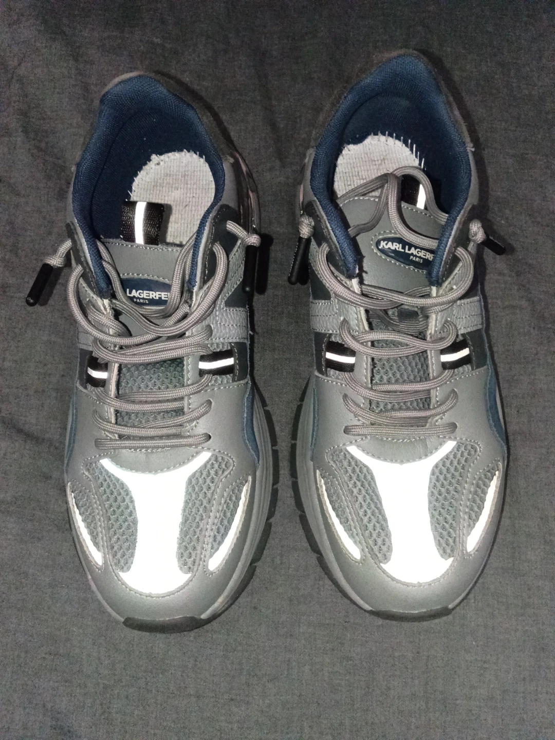 Karl Lagerfeld Paris Men's Grey Fashion Sneakers
