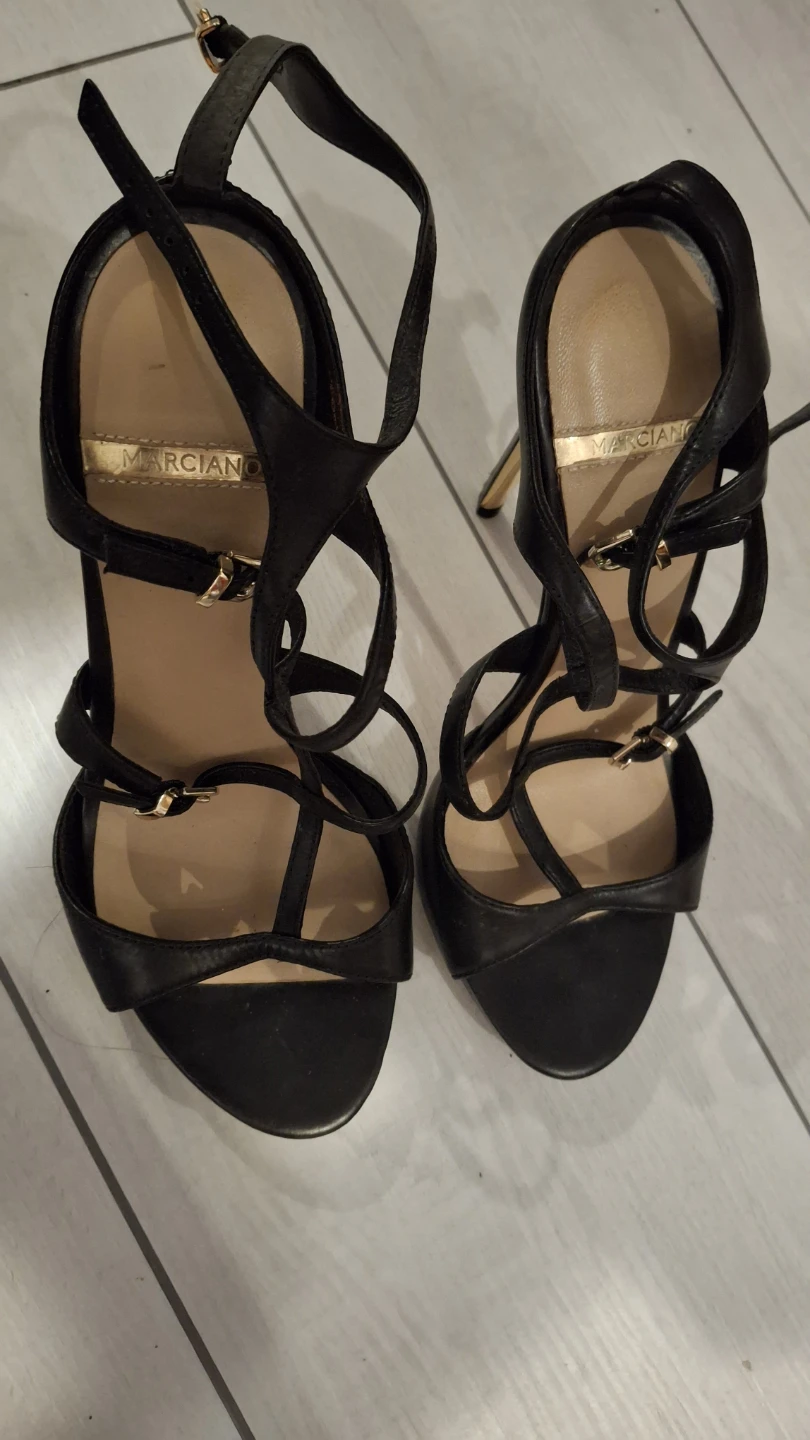 Guess by Marciano Black Strappy High Heels