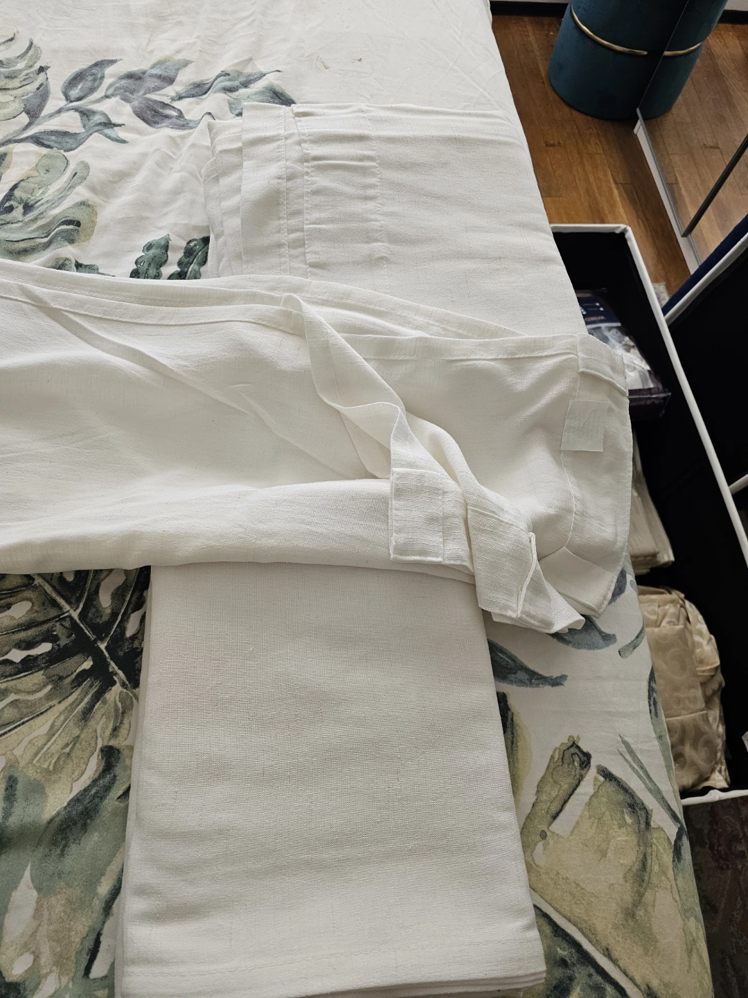 6  White Linen Curtain - photo 2