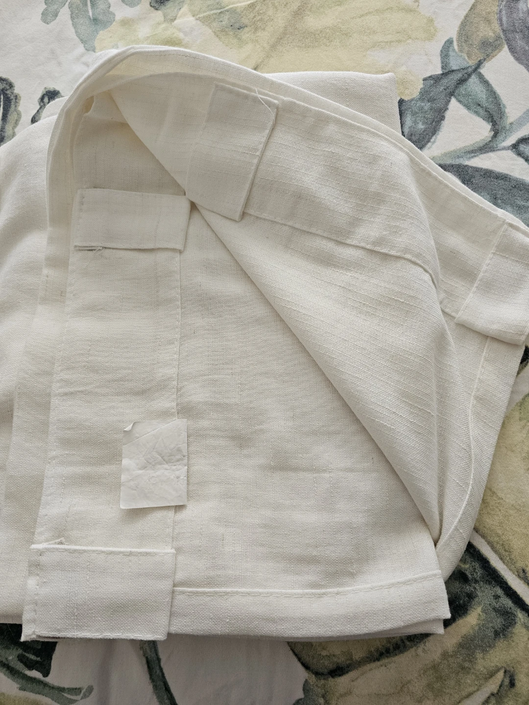 6  White Linen Curtain - photo 3