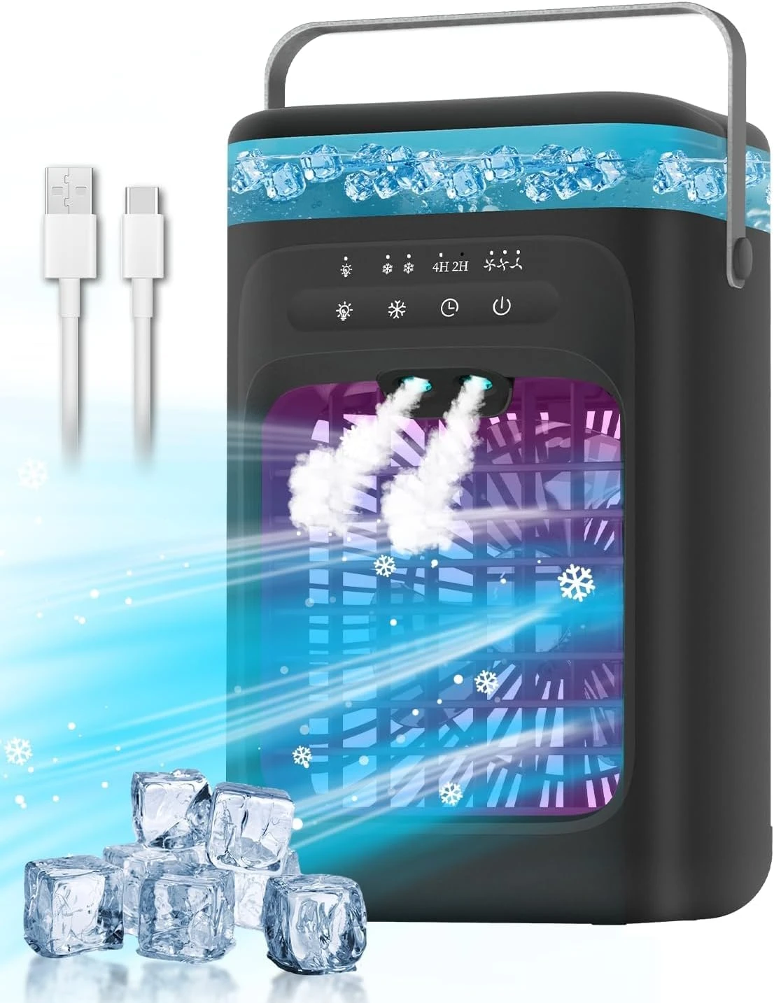 Portable 3-in-1 Air Cooler Fan Humidifier