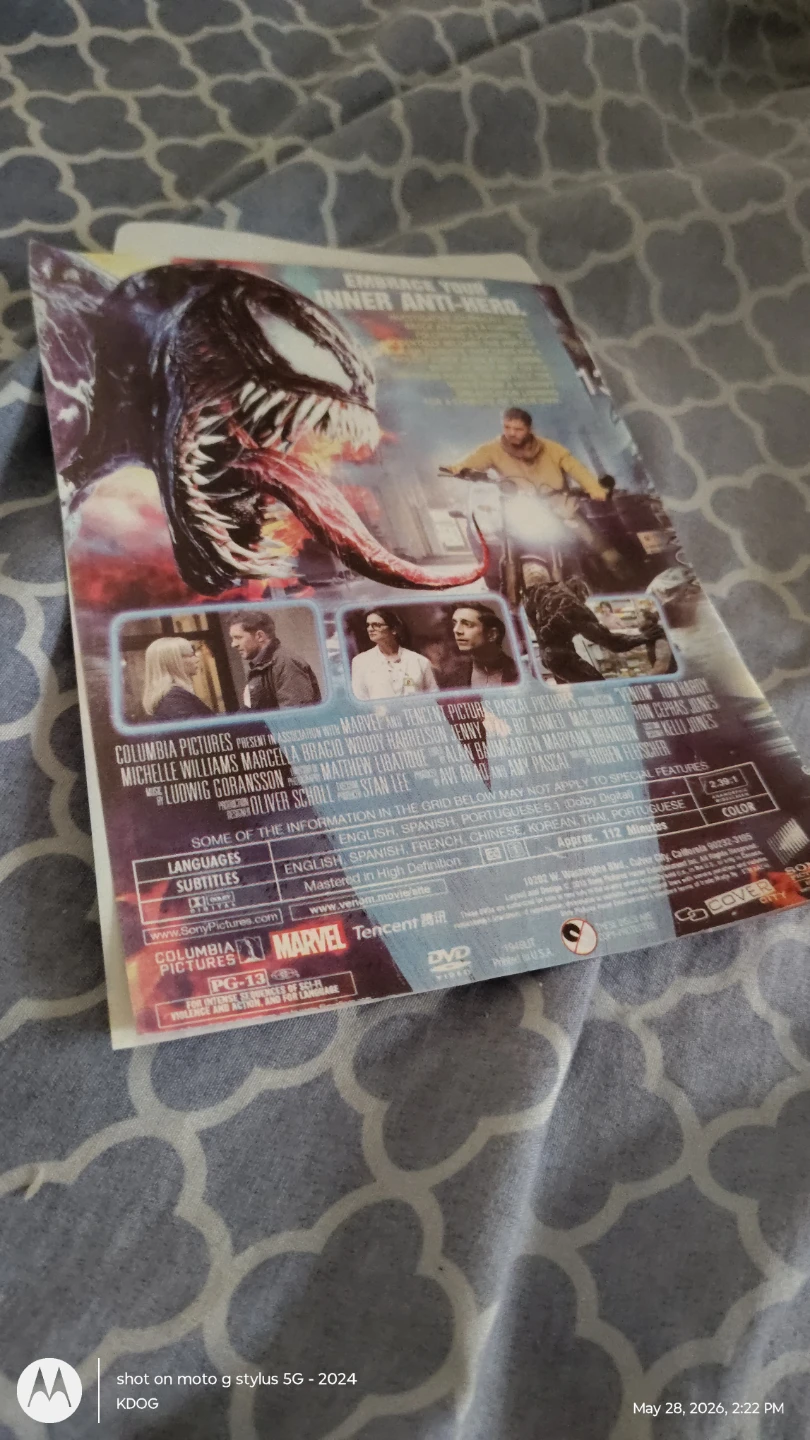 Venom DVD - The World Has Enough Superheroes