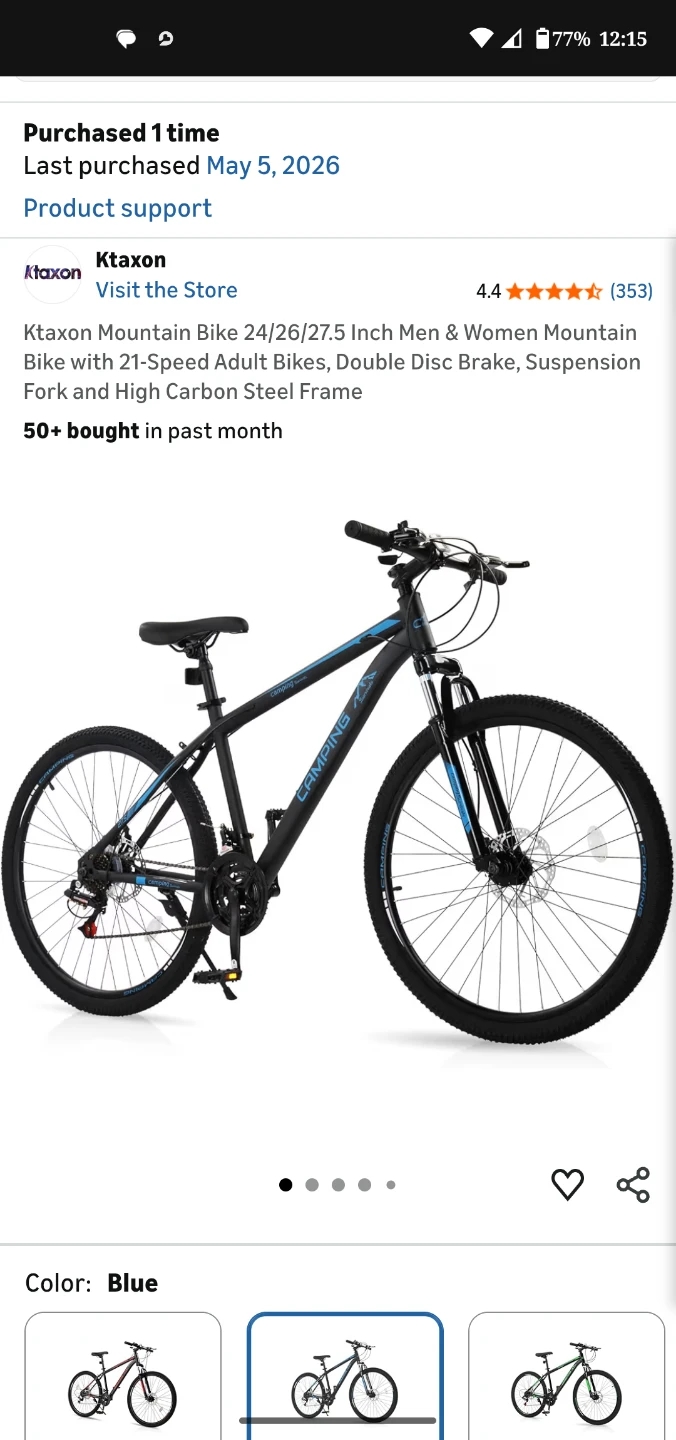 Ktaxon Mountain Bike 27.5 Inch Men's & Women's - Blue - photo 3