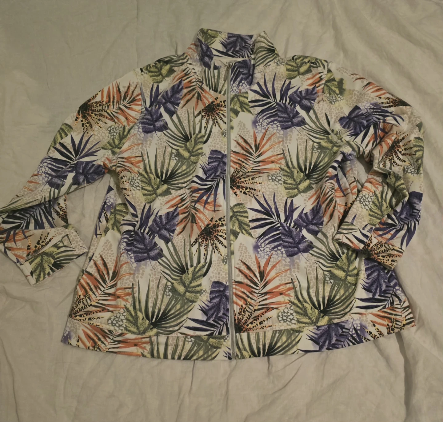 Northern Reflections Floral Zip-Up Jacket XL