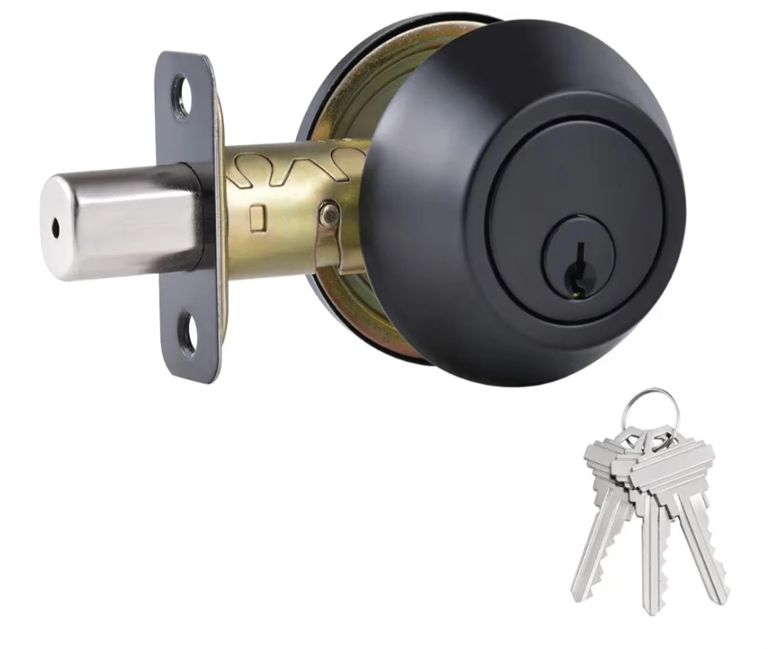 Defiant Matte Black Deadbolt Lock