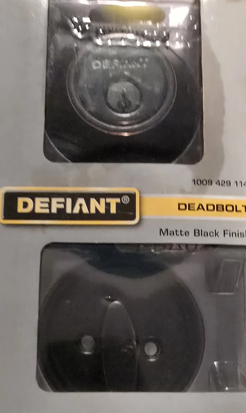 Defiant Matte Black Deadbolt Lock - photo 4
