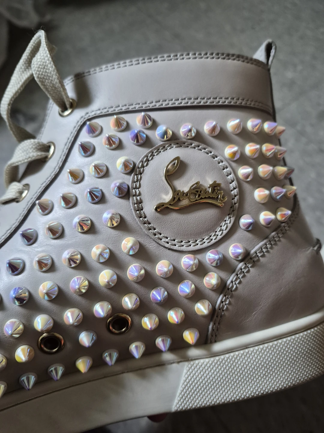 Christian Louboutin Spiked High-Top Sneakers - photo 4