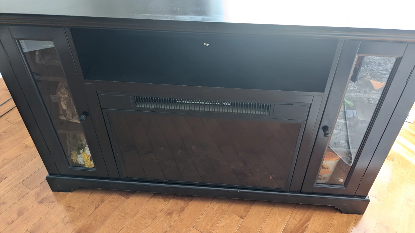 Dark Brown Electric Fireplace TV Stand - photo 2
