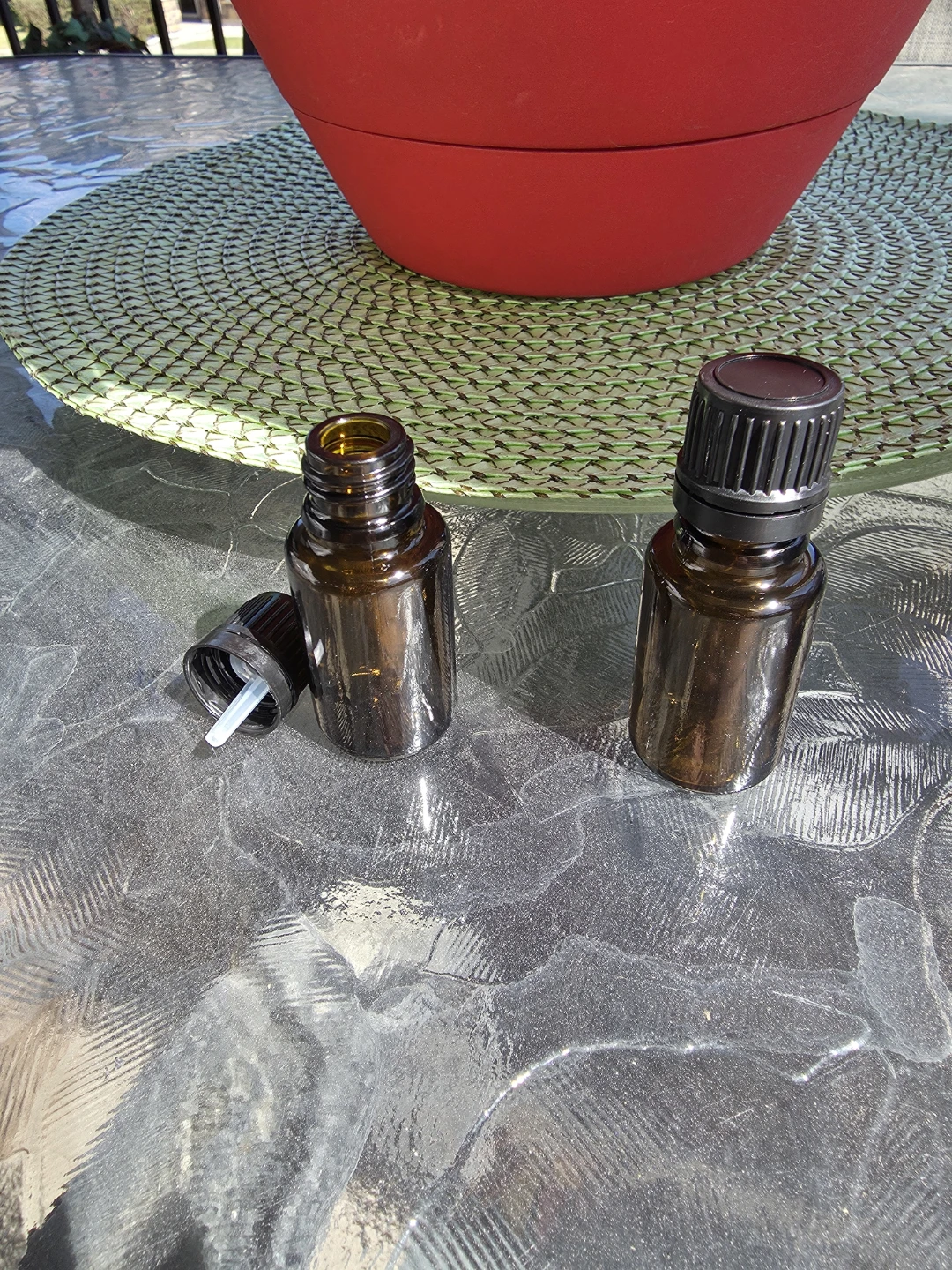 Amber Glass Bottles with Dropper Lids - photo 4