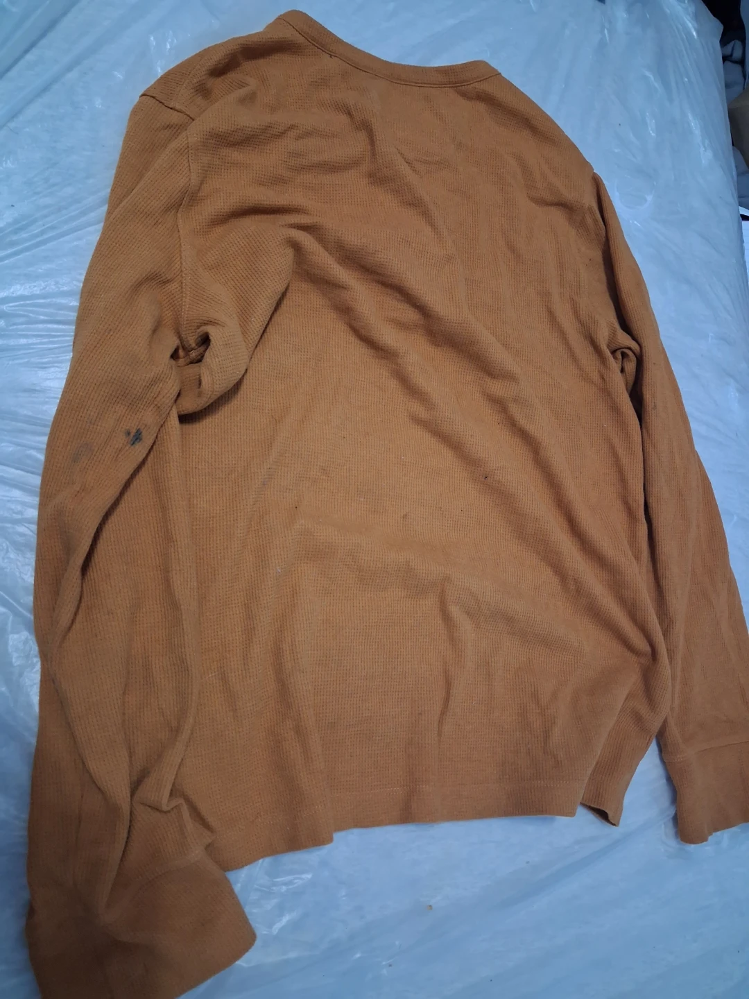Yellow Long Sleeve Henley Shirt - photo 2