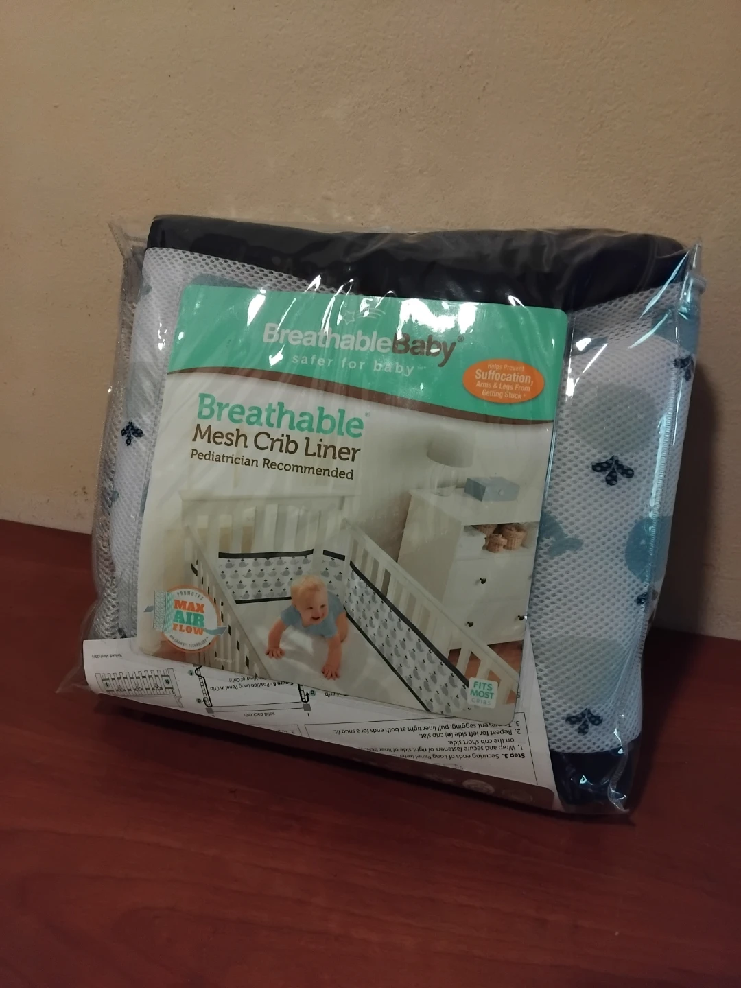 Crib mesh liner breathable