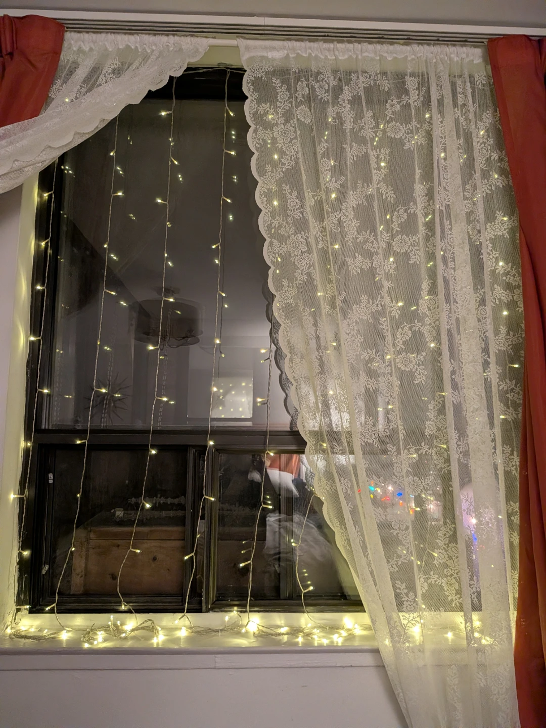Warm White Curtain String Lights with Remote - photo 3
