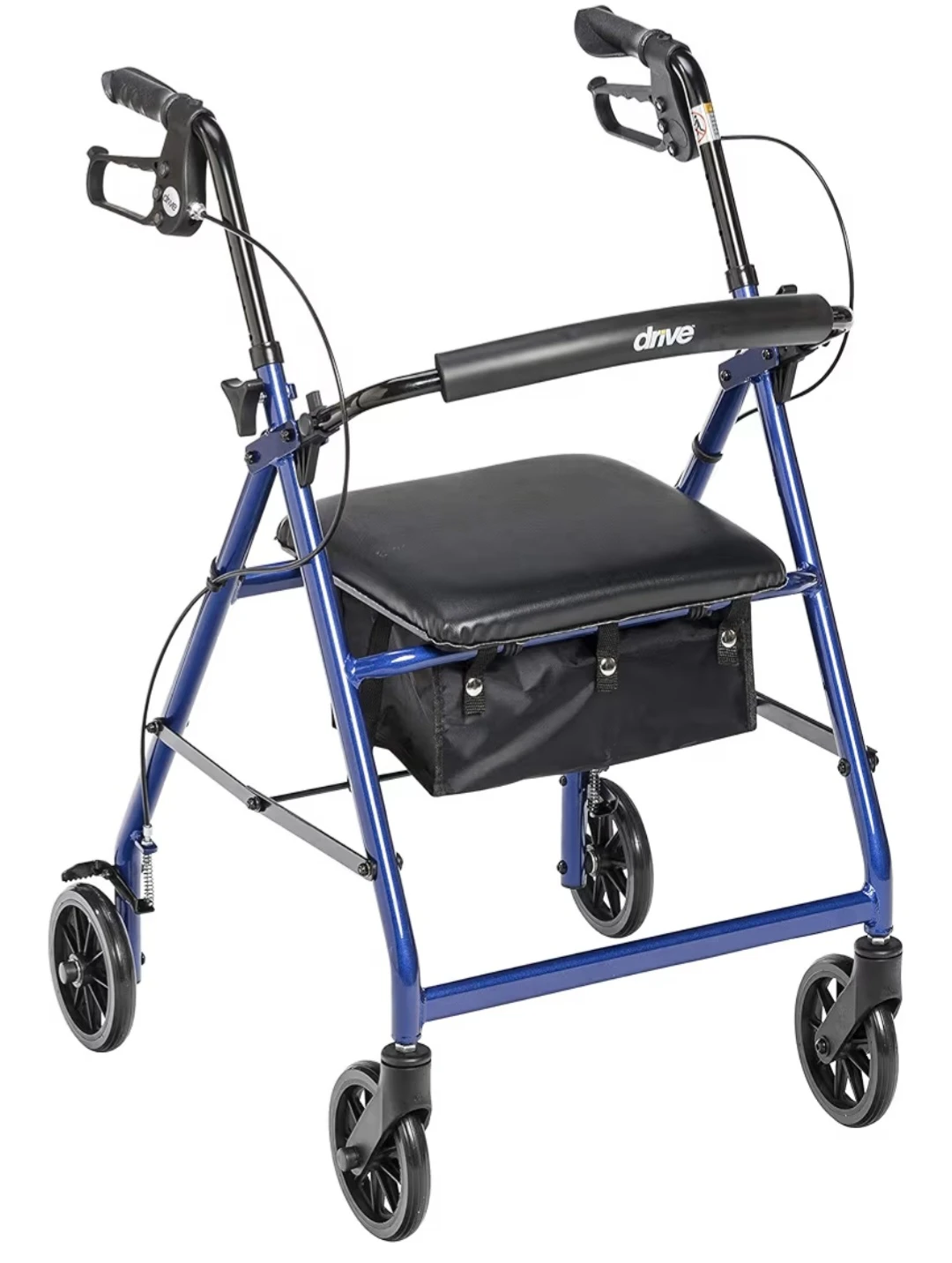 Drive Blue Folding Walker with Seat and Bag