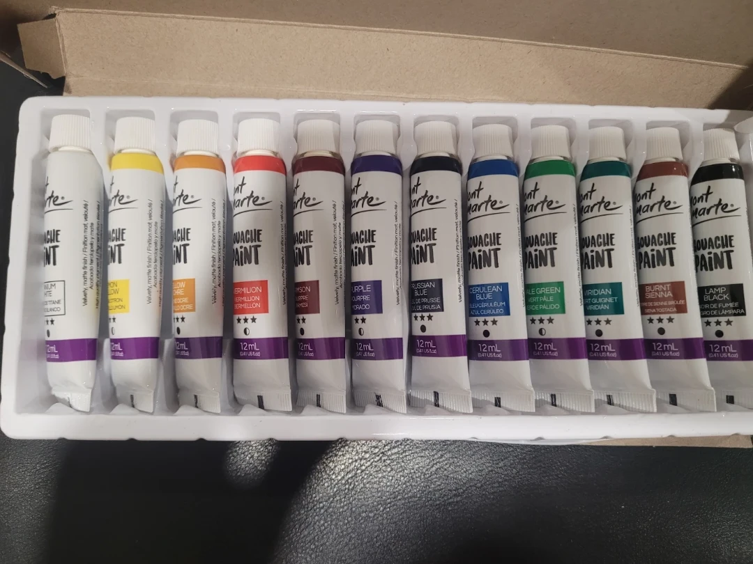 Mont Marte Gouache Paints Set - 12x 12ml Tubes - photo 4