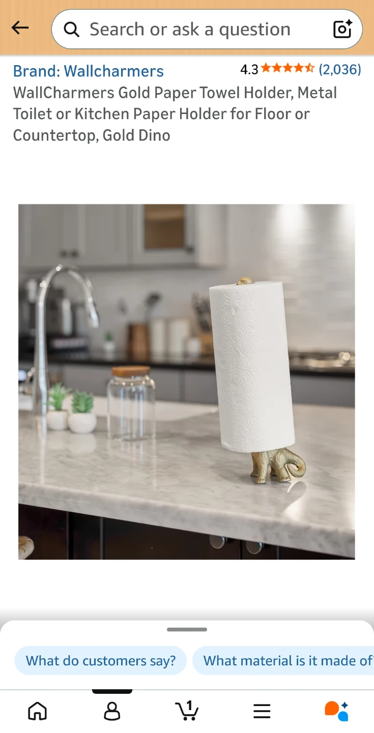 WallCharmers Gold Dinosaur Toilet Paper Holder - photo 4
