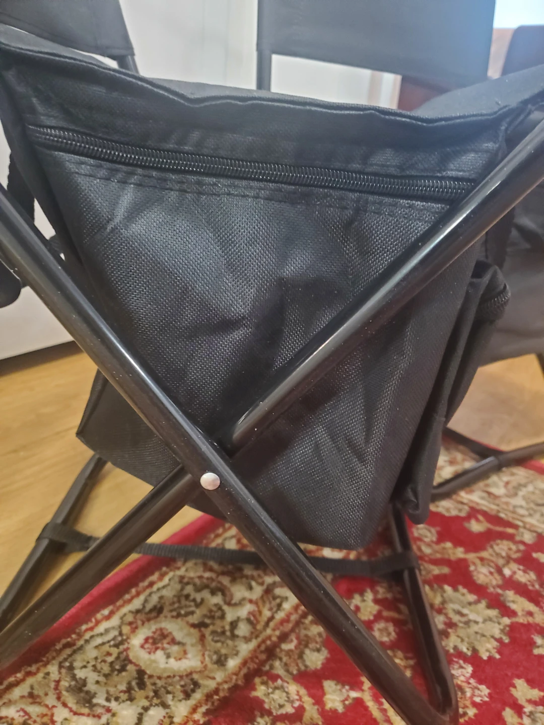 Black Folding Camping Chairs with Cooler Bag (Set of 2) - photo 2