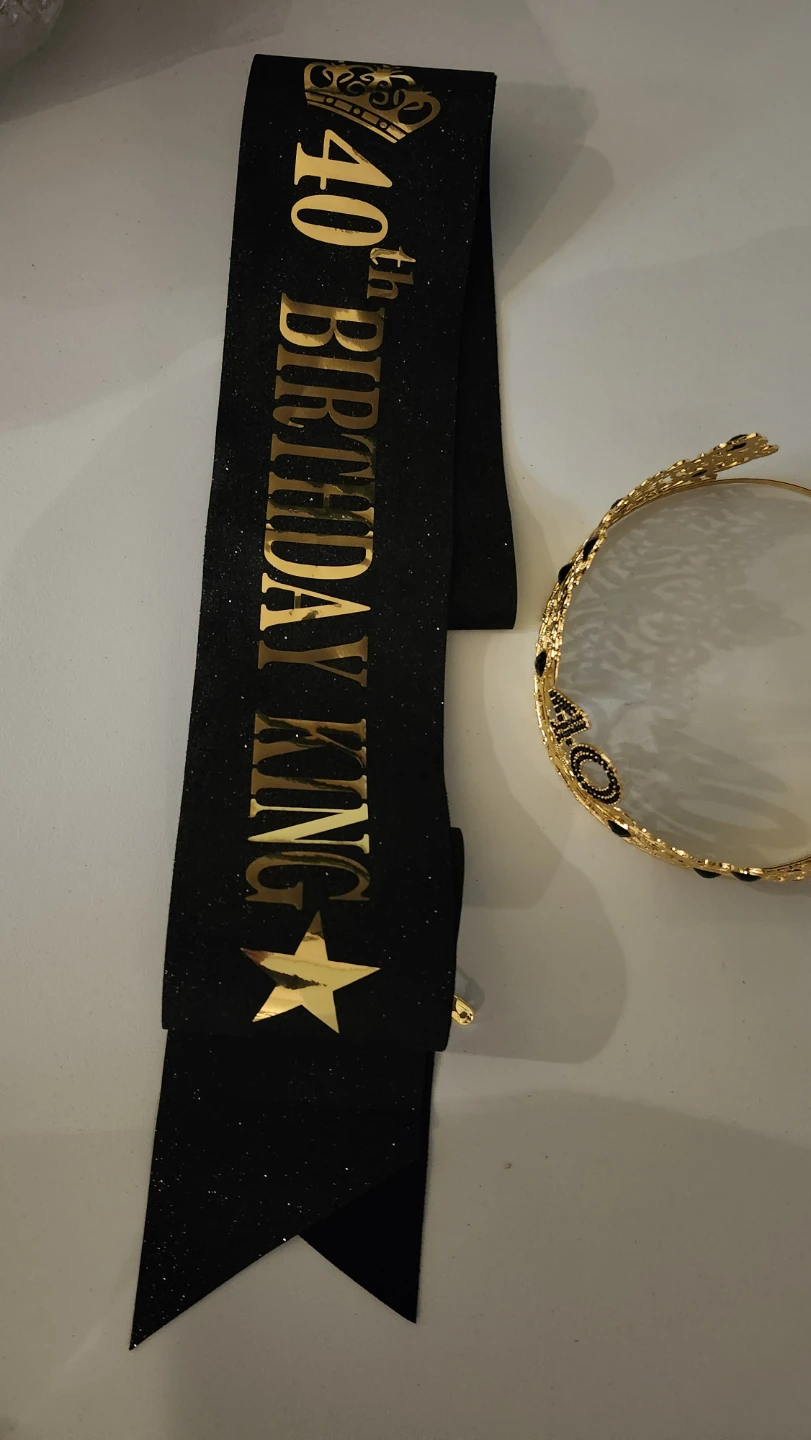40th Birthday King Sash and Crown Set - photo 3
