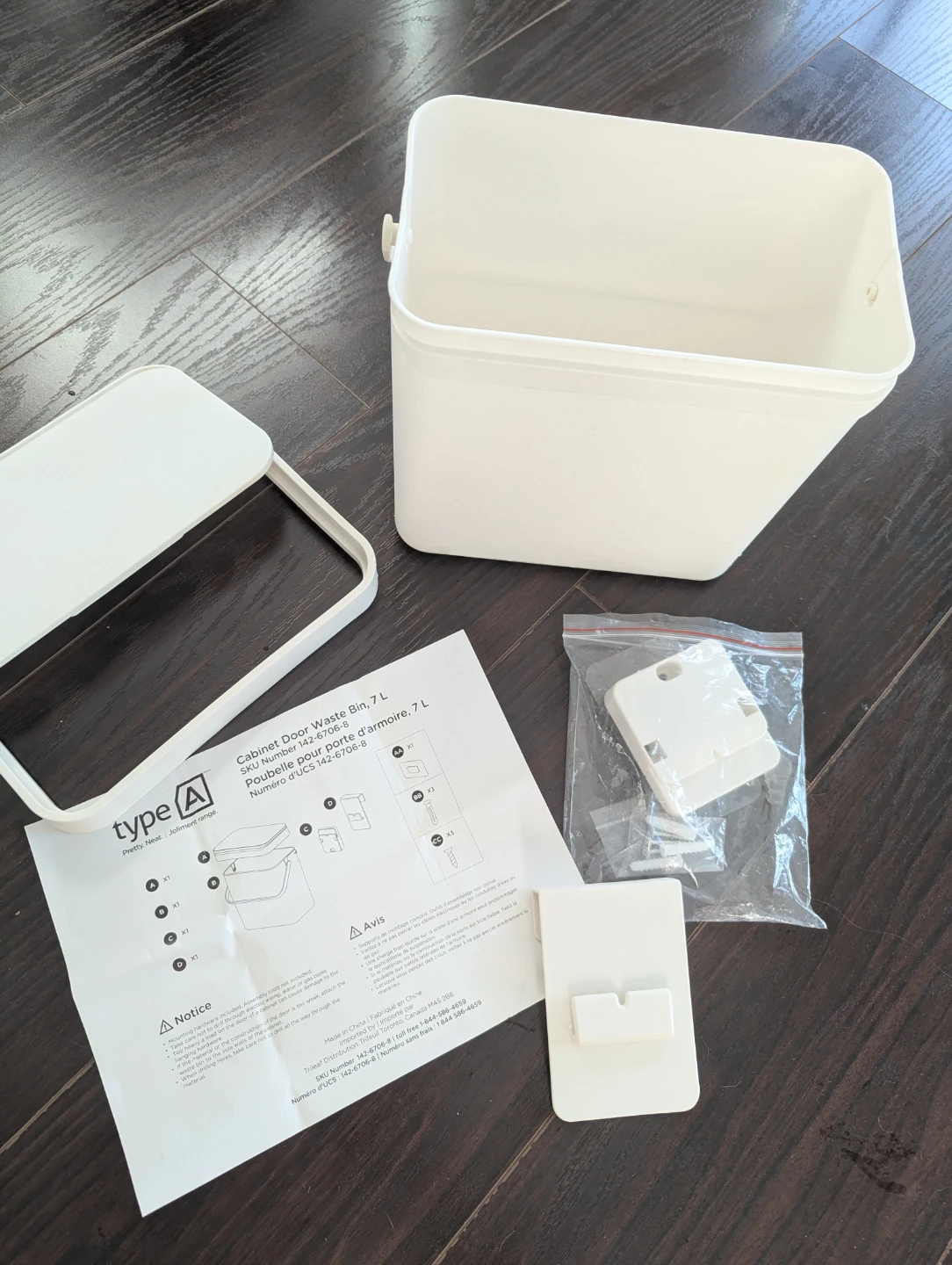 Small Cabinet Door Waste Bin