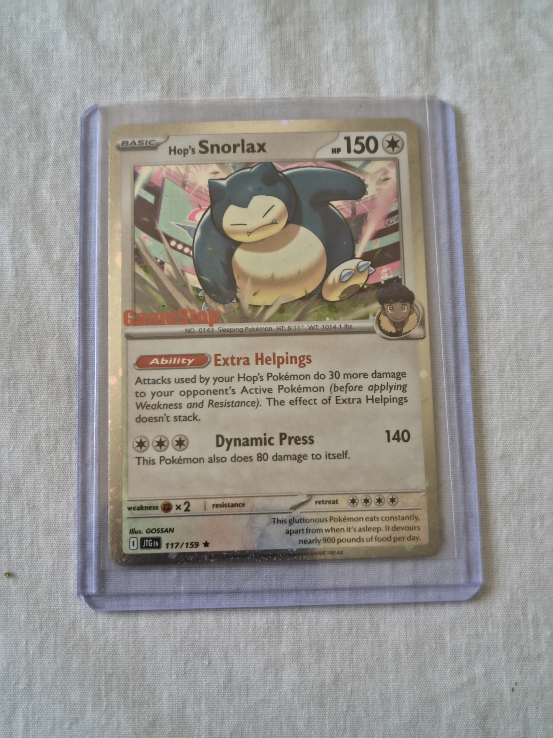 Hop's Snorlax Gamestop Cosmos Holo 117 2025 Journey Together NM