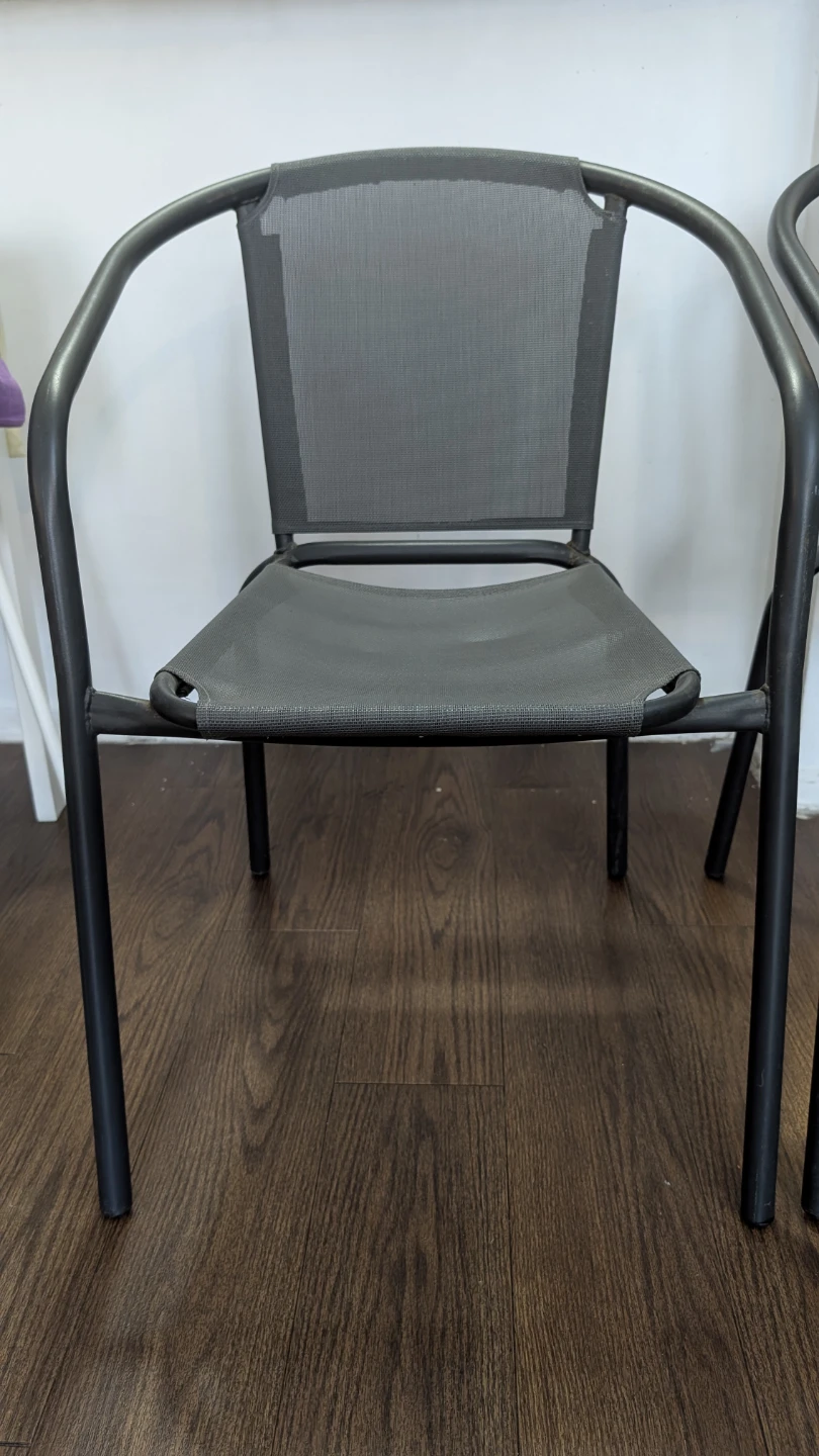 Pair of Grey Outdoor Chairs on sale - photo 2