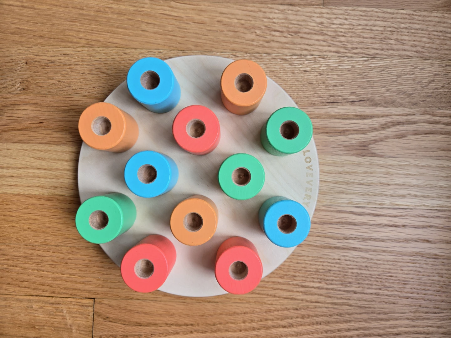 Lovevery Wooden Stacking Pegboard Toy Montessori Play - photo 2