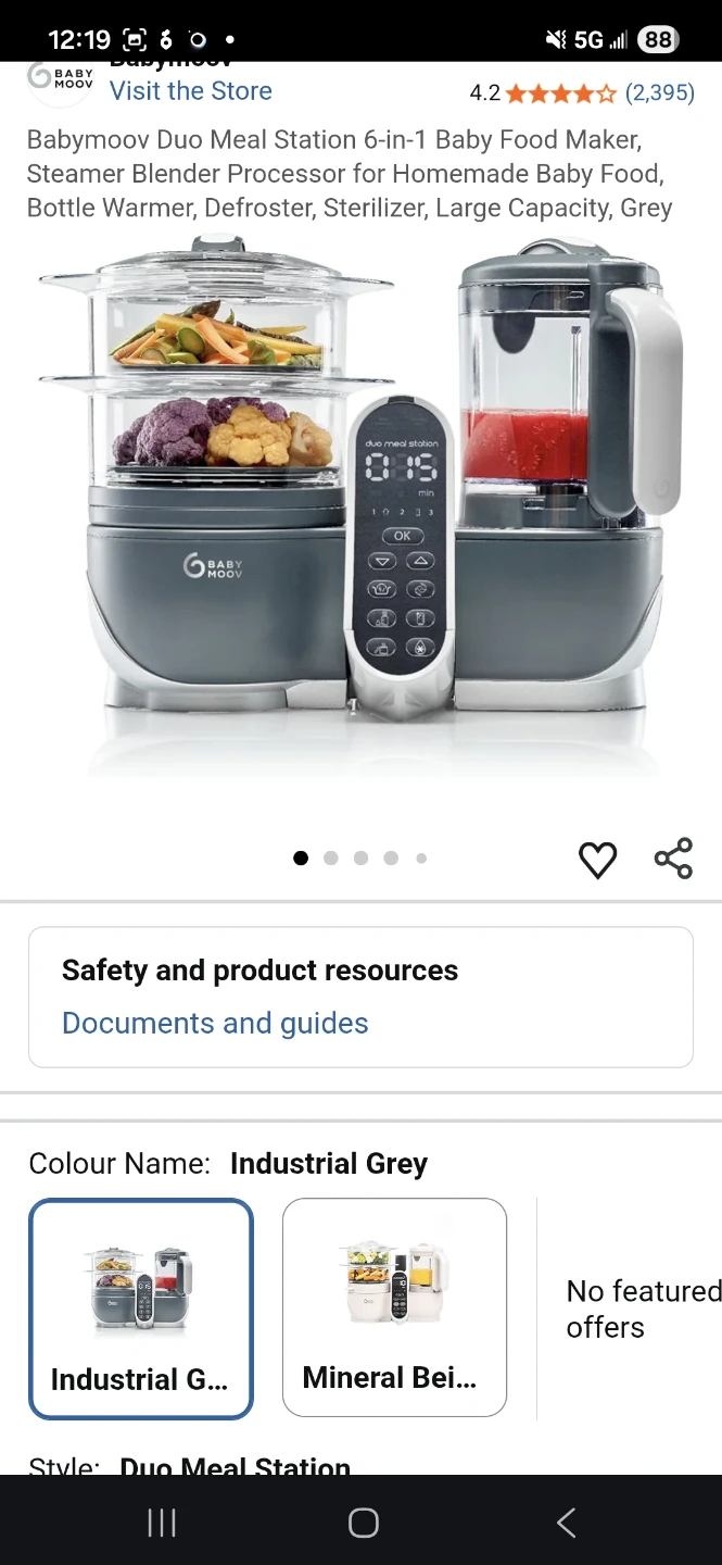 Babymoov Duo Meal Station 6-in-1 Baby Food Maker