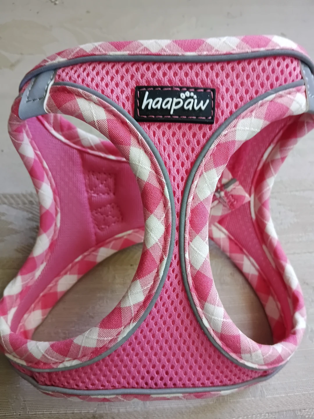 Haapaw Dog Harness - Pink Gingham - Size S