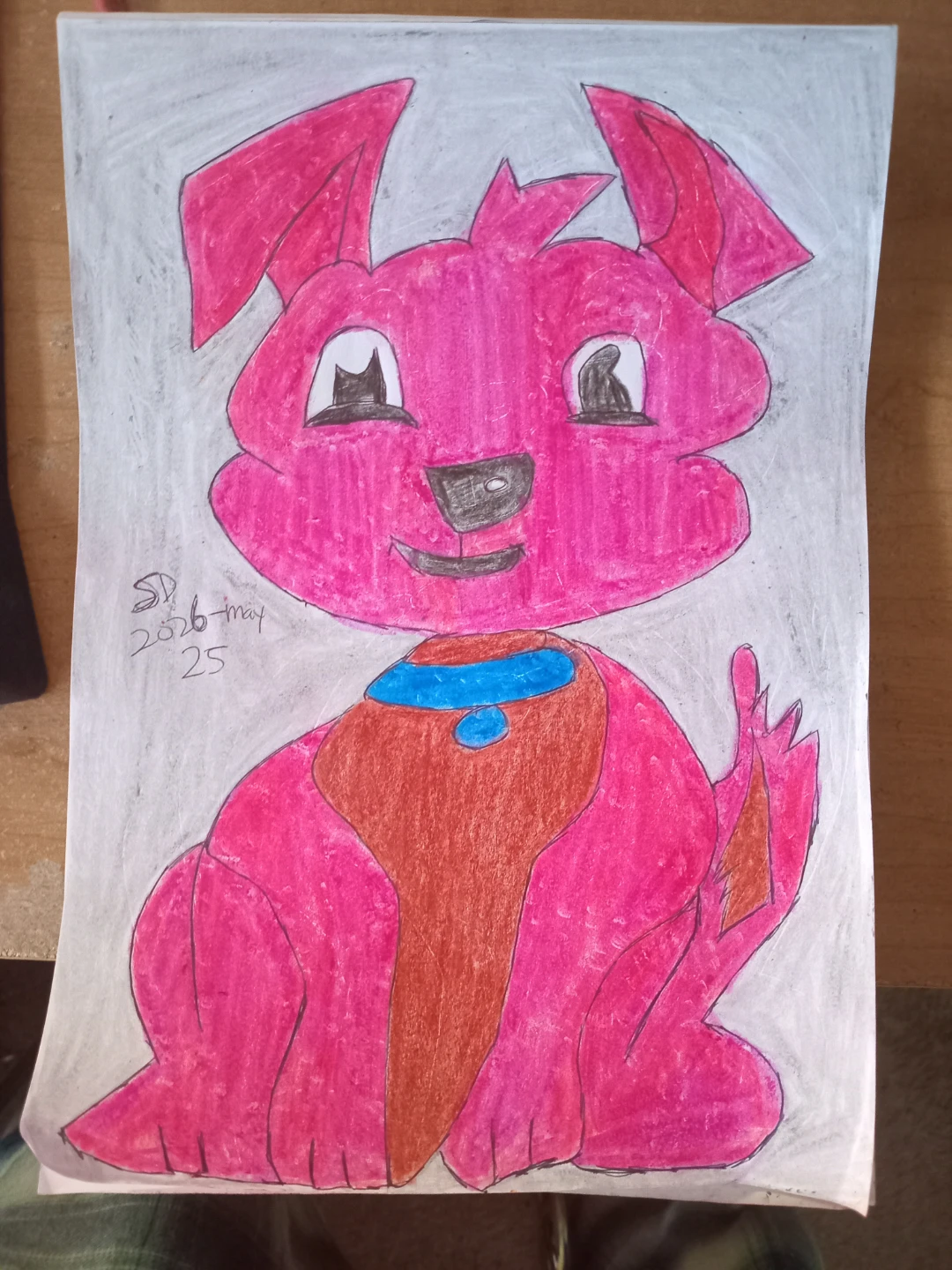 Purplish Red Dog by Custom Artist Sherwin