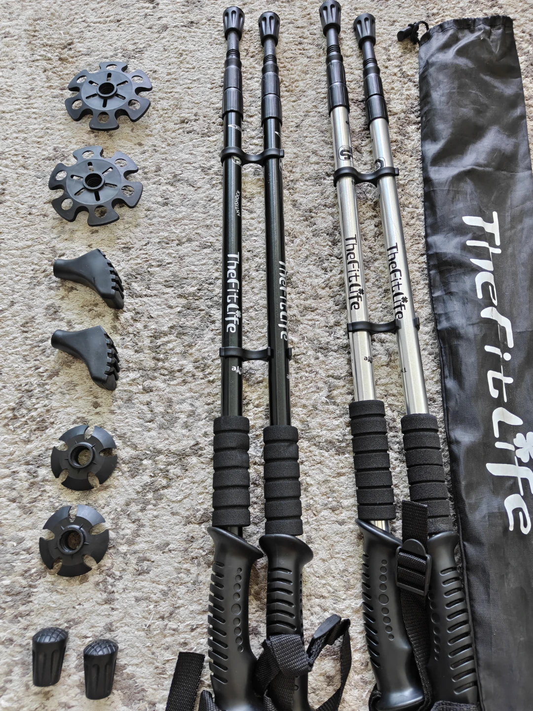 TheFitLife Hiking Trekking Poles with Ice Cleats - photo 2
