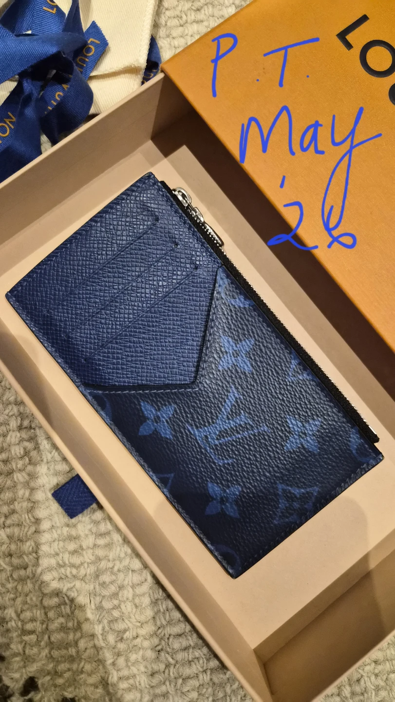 Louis Vuitton Blue Monogram Coin Card Holder