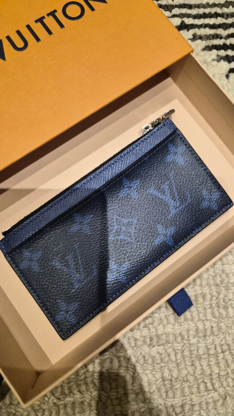 Louis Vuitton Blue Monogram Coin Card Holder - photo 2