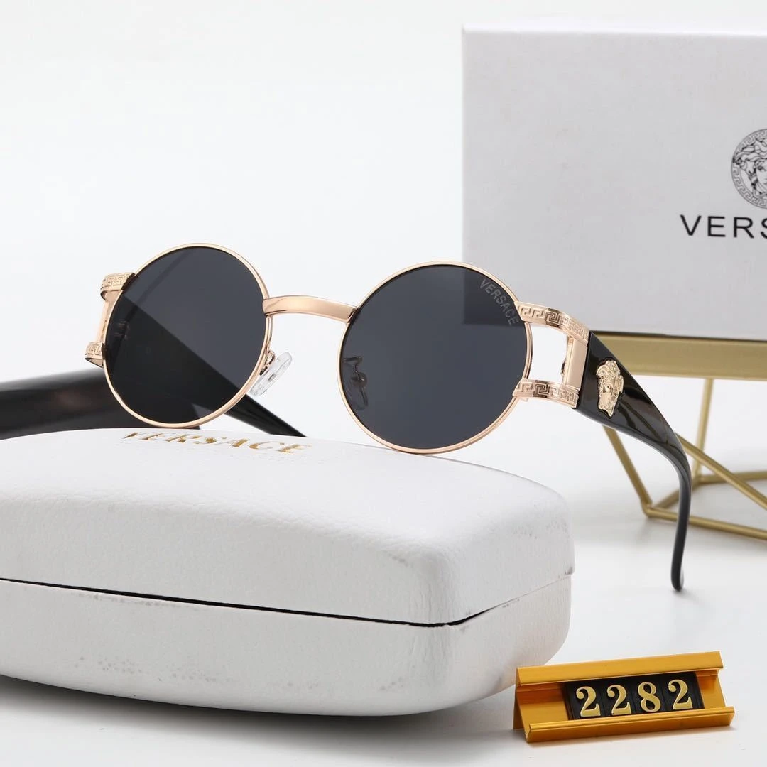 Versace Round Sunglasses - Gold/Black