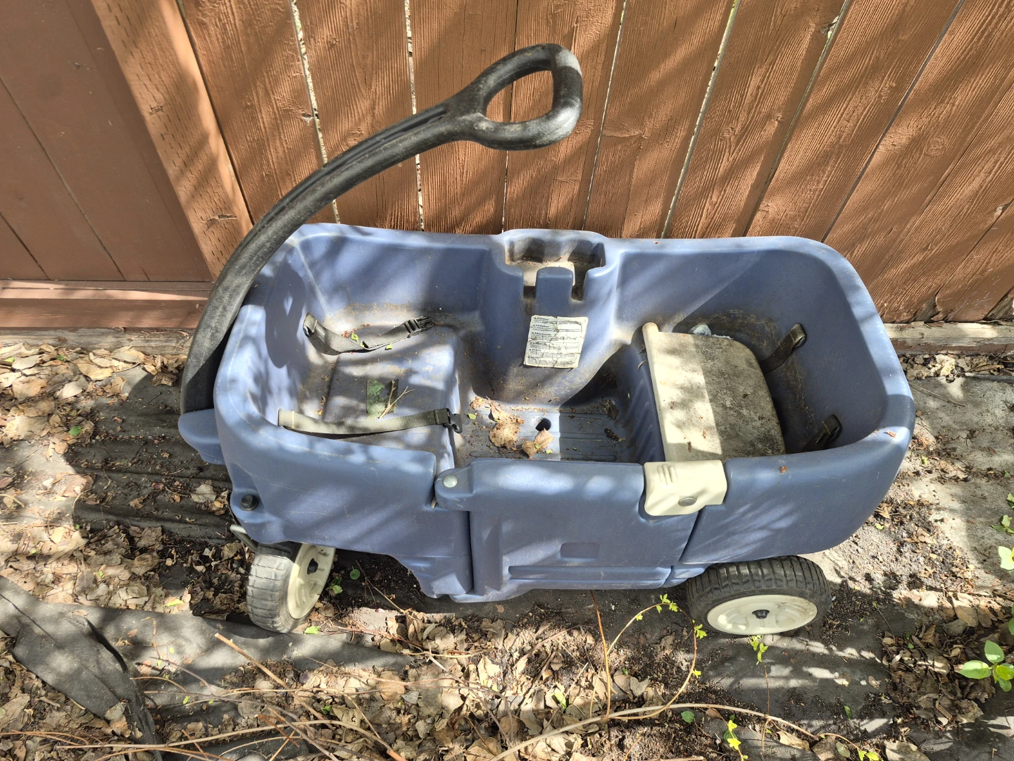 Blue Plastic Wagon with Handle